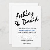 Invitation Script moderne (Devant / Derrière)