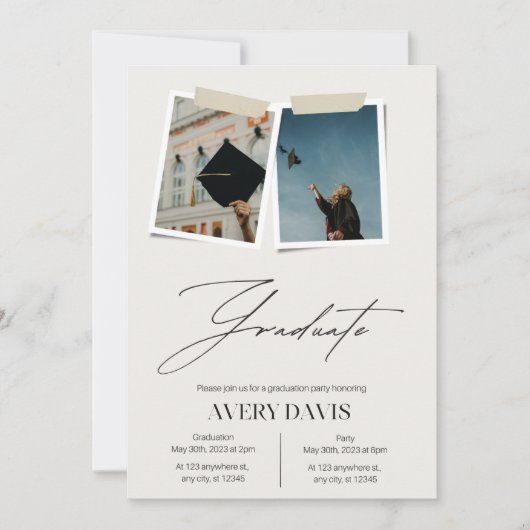 Invitation - Script moderne (Devant)