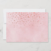 Invitation Script moderne 1er Anniversaire Confetti Rose Conf (Dos)