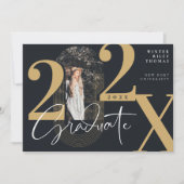 Invitation Script Moderne 2022 Arc Concentré Photo (Devant)