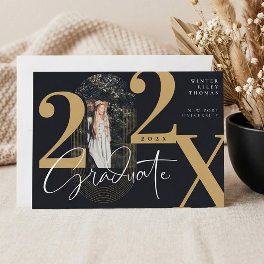 Invitation Script Moderne 2022 Arc Concentré Photo