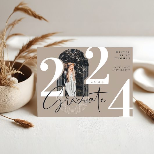 Invitation Script Moderne 2022 Arc Concentré Photo