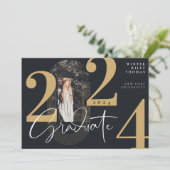 Invitation Script Moderne 2022 Arc Concentré Photo (Debout devant)