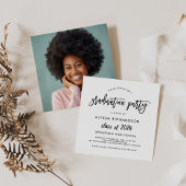 Invitation Script moderne | 2024 Graduation Party Photo Retou