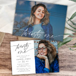 Invitation Script moderne 21e anniversaire de la fête photo h<br><div class="desc">Script moderne 21e anniversaire de fête Photo Invitation horizontale</div>