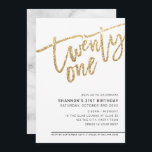 Invitation SCRIPT MODERNE 21e anniversaire parties scintillan<br><div class="desc">par kat massard >>> https://linktr.ee/simplysweetpaperie <<< Un design branché et écrit à la main pour votre 21E ANNIVERSAIRE - J'ai la plupart des âges disponibles en magasin CONSEIL :: 1. Pour modifier/déplacer des graphiques et des polices et ajouter du texte - cliquez sur le bouton "customiser". - - - -...</div>