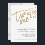 Invitation SCRIPT MODERNE 21e anniversaire parties scintillan<br><div class="desc">par kat massard >>> https://linktr.ee/simplysweetpaperie <<< Un design branché et écrit à la main pour votre 21E ANNIVERSAIRE - J'ai la plupart des âges disponibles en magasin CONSEIL :: 1. Pour modifier/déplacer des graphiques et des polices et ajouter du texte - cliquez sur le bouton "customiser". - - - -...</div>