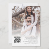 Invitation Script moderne 2 Photos superposer Mariage de code (Dos)