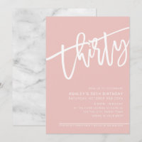 SCRIPT MODERNE 30e anniversaire fête mignon rose b