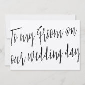 Invitation Script Moderne À mon mari le jour de notre mariage (Devant)