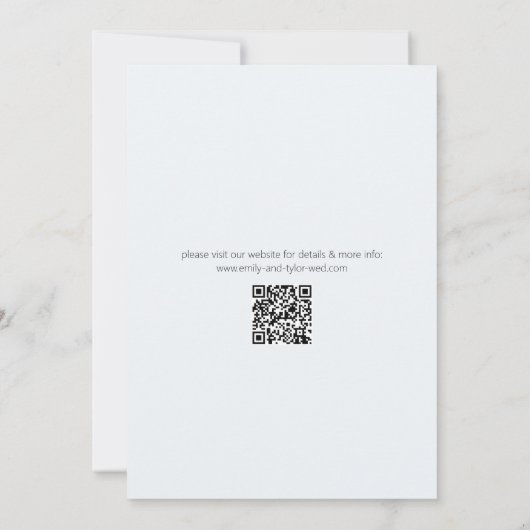 Invitation Script moderne Aquarelle Indigo Mariage bleu (Dos)