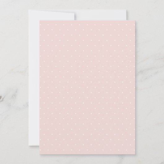 Invitation Script moderne avec points et Mariage photo Blush (Dos)
