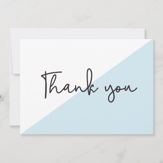 Invitation Script moderne Baby shower chic Merci (Devant)