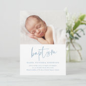 Invitation Script moderne Baptême et baptême religieux (Debout devant)