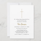 Invitation Script Moderne Bébé Garçon Ou Fille Trois Photo Ba (Dos)