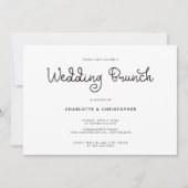 Invitation Script moderne Black White Post Mariage Brunch (Devant)