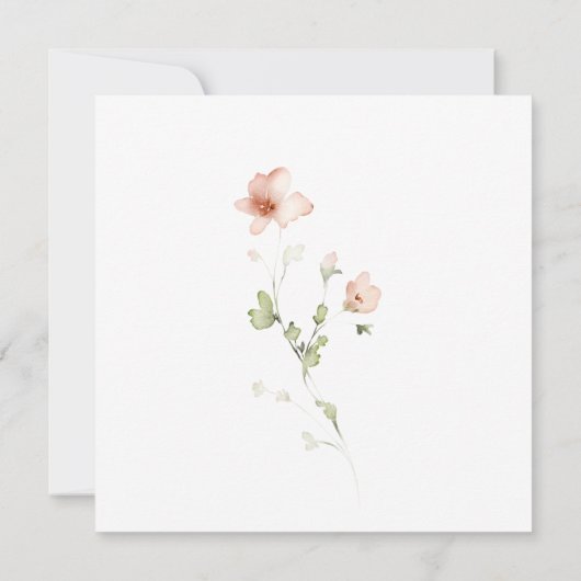 Invitation Script moderne Boho Flower Garden Fête des mariées (Dos)