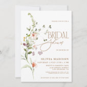 Invitation Script moderne Boho Flower Garden Fête des mariées (Devant)