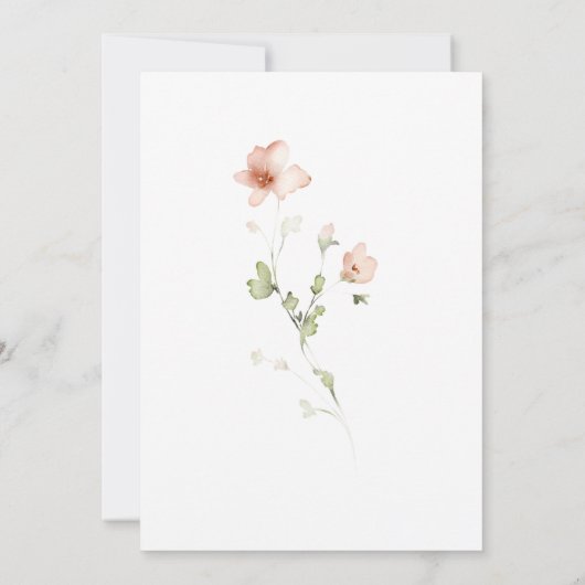 Invitation Script moderne Boho Flower Garden Fête des mariées (Dos)