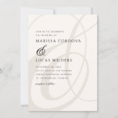 Invitation Script moderne Champagne Ampersand Mariage (Devant)