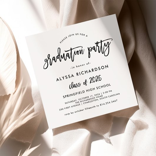 Invitation Script moderne | Classe de 2025 Graduation Party