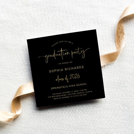 Invitation Script moderne | Classe de 2025 Graduation Party