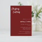 Invitation Script moderne Cocktails de Noël | Fête (Debout devant)