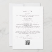 Invitation Script moderne Code QR tout en un Mariage (Dos)