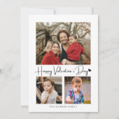 Invitation Script moderne Coeur noir Valentine's Card Photo (Devant)