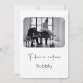 Invitation Script moderne Couples Douche Photo (Dos)