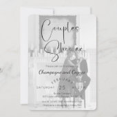 Invitation Script moderne Couples Douche Photo (Devant)