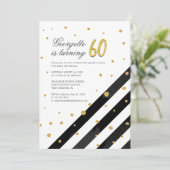 Invitation Script moderne de 60e anniversaire (Debout devant)