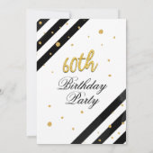 Invitation Script moderne de 60e anniversaire (Dos)