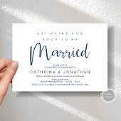 Invitation Script moderne, Dîner Fiançailles Fête