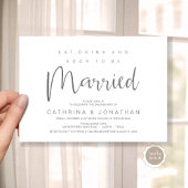 Invitation Script moderne, Dîner Fiançailles Fête