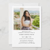 Invitation Script Moderne Diplômé 2 Photo Remise des diplômes (Dos)