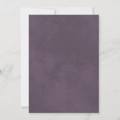Invitation Script moderne Dusty Purple Feuille Mariage (Dos)
