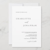Invitation Script moderne élégant noir et blanc Mariage Invi (Devant)