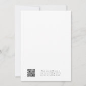 Invitation Script moderne élégant QR Code Mariage photo (Dos)
