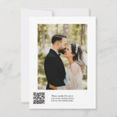 Invitation Script moderne élégant QR Code Photo Budget Mariag (Dos)