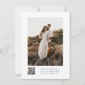 Invitation Script moderne élégant QR Code Photo Budget Mariag (Dos)