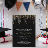 Invitation Script Moderne Elle a réussi ! Photo Or Diplômée