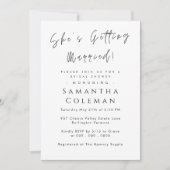 Invitation Script moderne Elle se marie Fête des mariées (Devant)