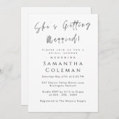 Invitation Script moderne Elle se marie Fête des mariées (Devant / Derrière)