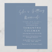 Invitation Script moderne Elle se marie Fête des mariées (Devant / Derrière)