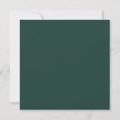Invitation Script moderne | Emerald Green Mariage (Dos)
