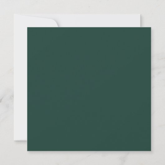Invitation Script moderne | Emerald Green Mariage (Dos)