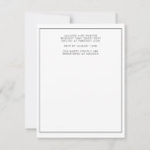 Invitation Script moderne Enregistrer la date (Dos)