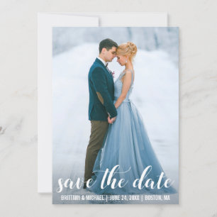 Invitation Script Moderne Enregistrer La Date Fiançailles Pho