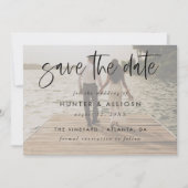 Invitation Script Moderne Enregistrer La Date | Flyer budgéta (Devant)